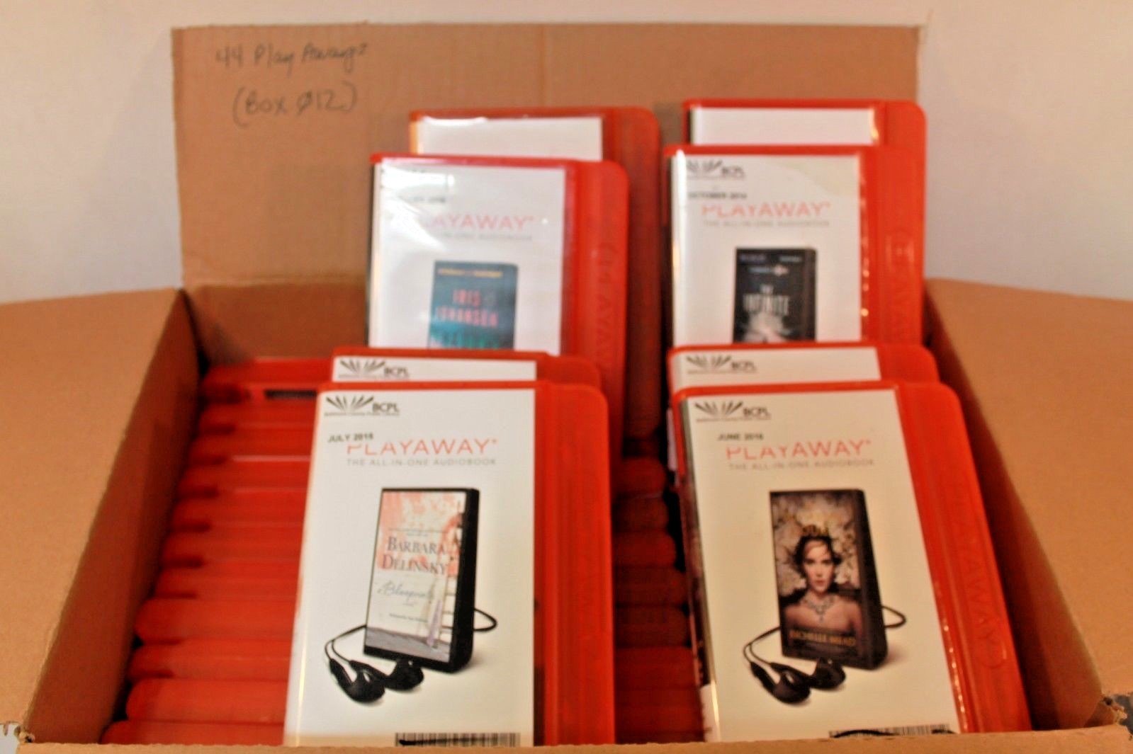 Lot of 44 PlayAway Audio books - Box 012