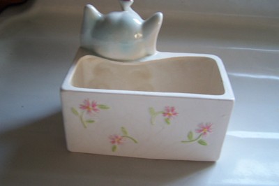 Vintage ELEPHANT Baby Ceramic Planter Box