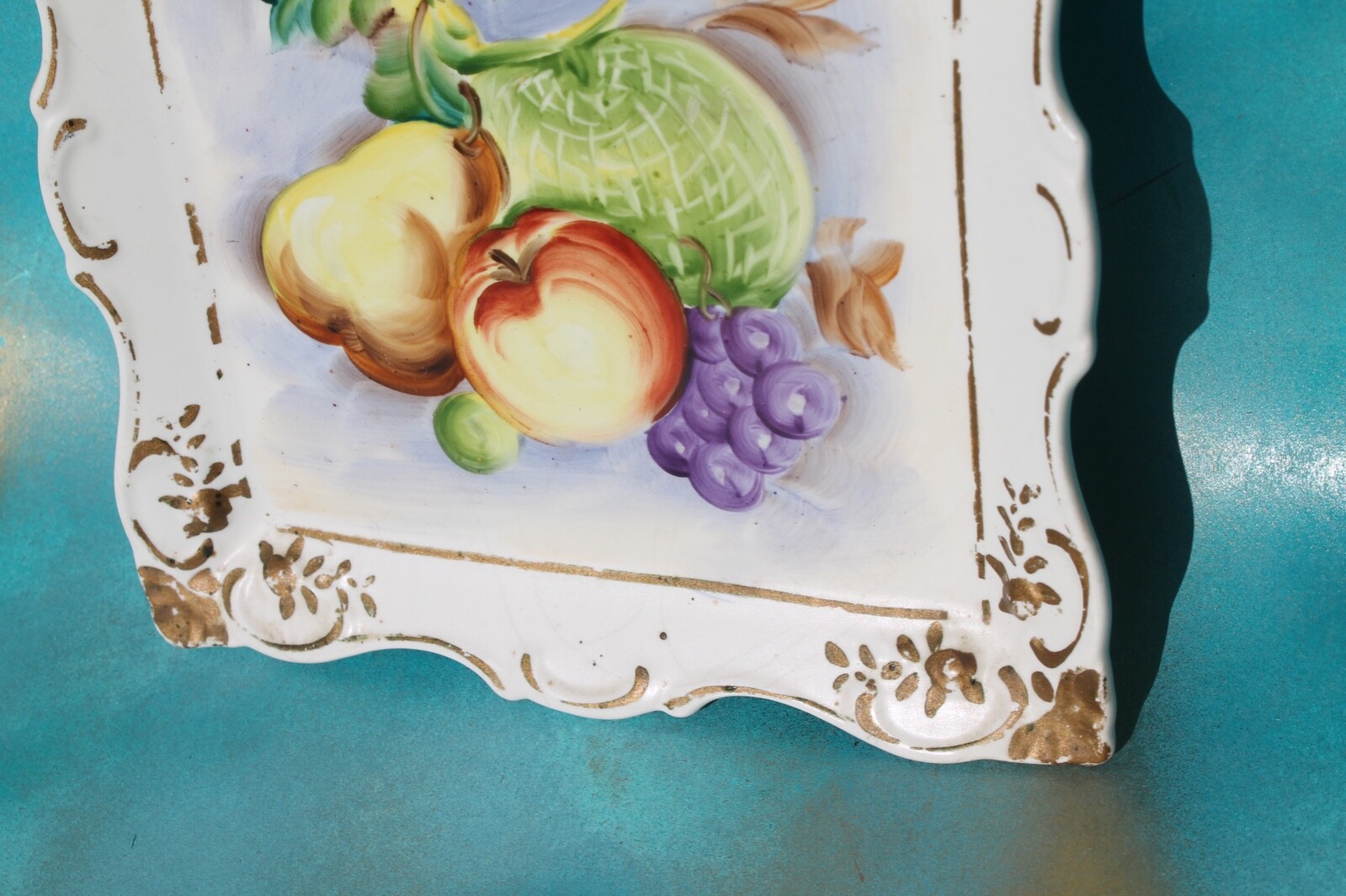 Vintage Hand Painted Fruit Wall Tile Decor FREE SHIPPING!