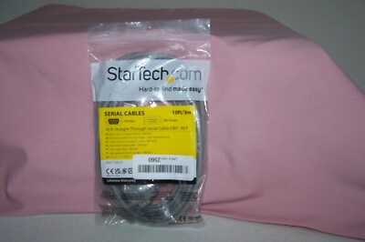 StarTech.com 10 ft/3m D89 Male & Female Straight Through Serial Cable DB9-M/F