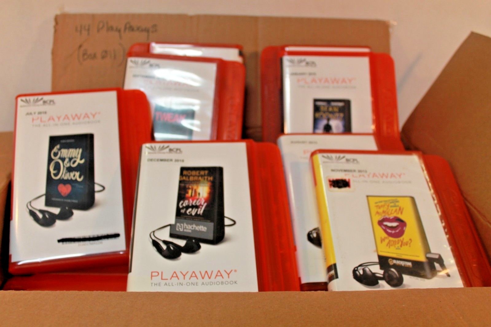 Lot of 44 PlayAway Audio books - Box 011