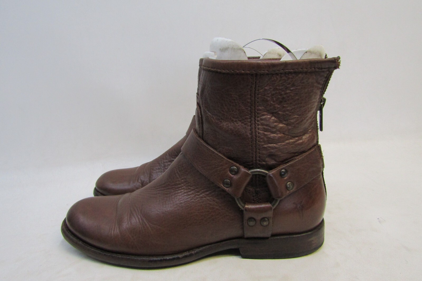 FRYE Womens Size 8.5 B Brown Leather Harness High Ankle