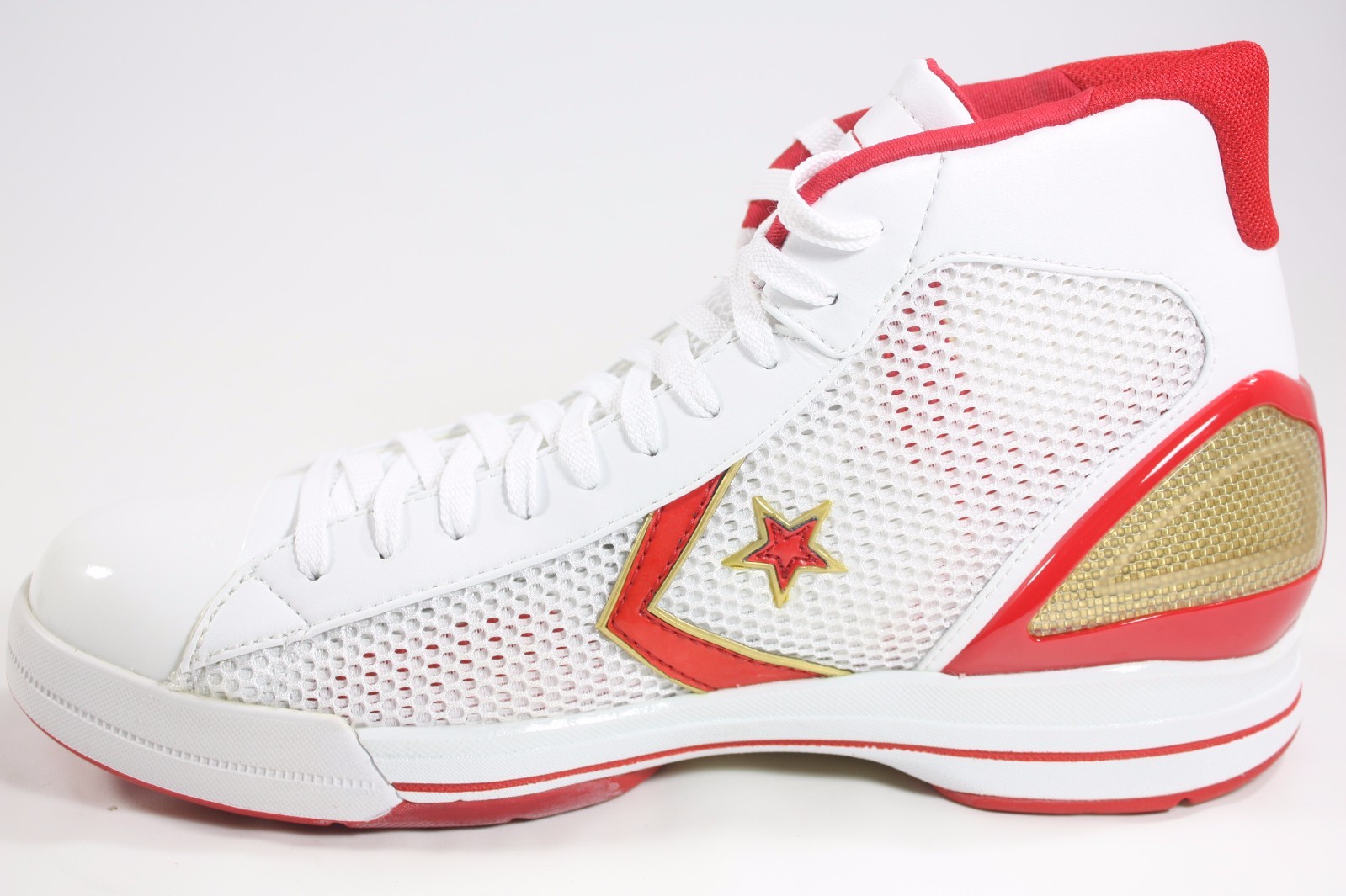 NEW RARE Converse Star Player EVO Mid White Red Gold