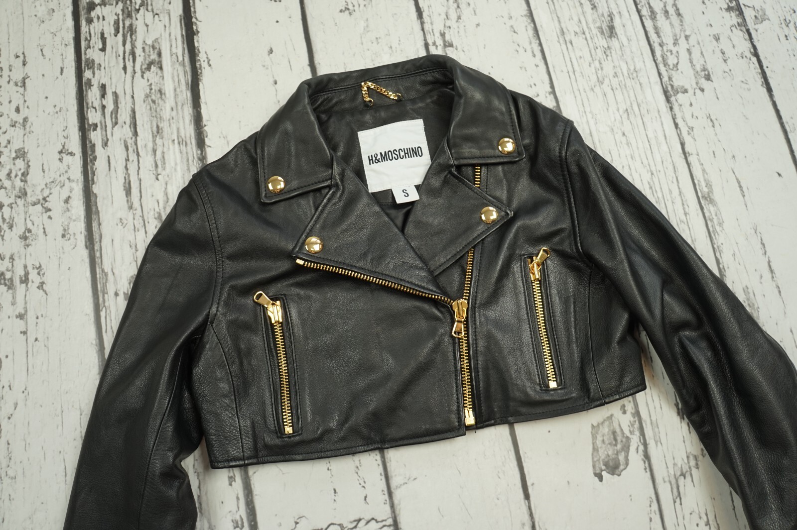 Moschino H&M leather jacket H&MOSCHINO biker jacket leather Moschino H&M leather jacket H&MOSCHINO biker jacket leather