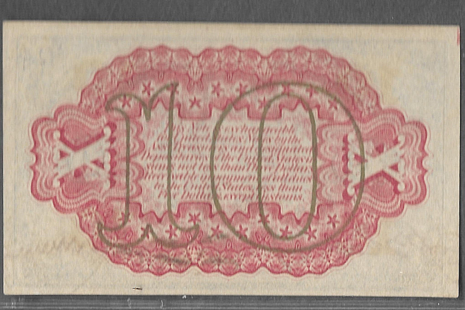 FR 1253 3RD ISSUE 10¢ FRACTIONAL RED BACK C.G.A. 64 HAS IT AS FR 1251
