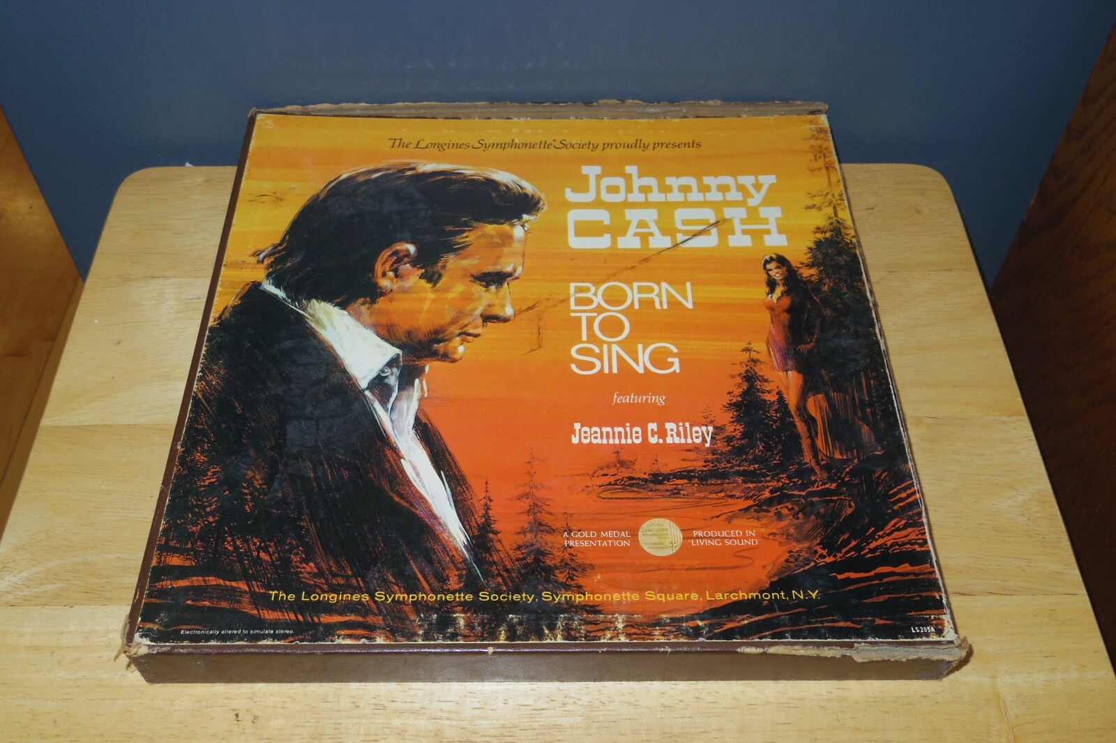 Johnny Cash Born To Sing LP Record w Jeannie C. Riley