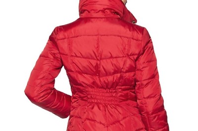 Pre-owned Michael Kors Authentic Church Women's Winter Down Hooded Parka Coat Red Size Xl