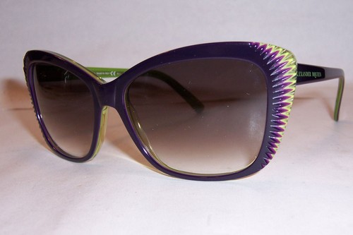 Pre-owned Alexander Mcqueen Sunglasses Amq 4178/s Violet Green/mauve Em0-j8 Authentic In Pink