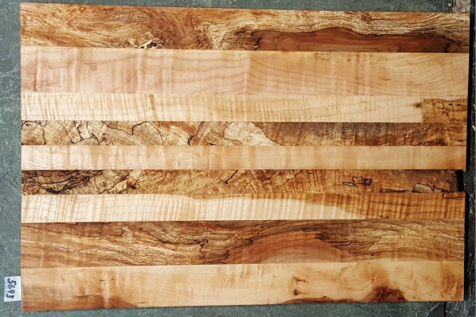 Bass Guitar Body Blank 5693  Exhibition Grade 5A Spalted Curly Maple Wild Woods