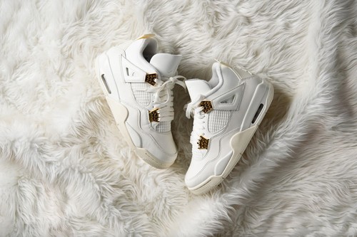 Pre-owned Jordan Air  4 Retro Metallic Gold Aq9129-170 Fast Shipping