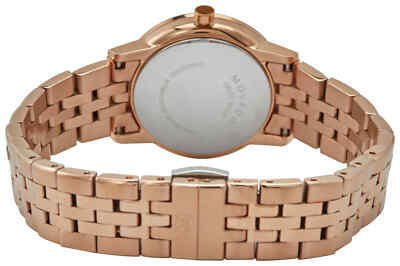 Pre-owned Movado Museum Quartz Blue Mop Dial Ladies Watch 0607354