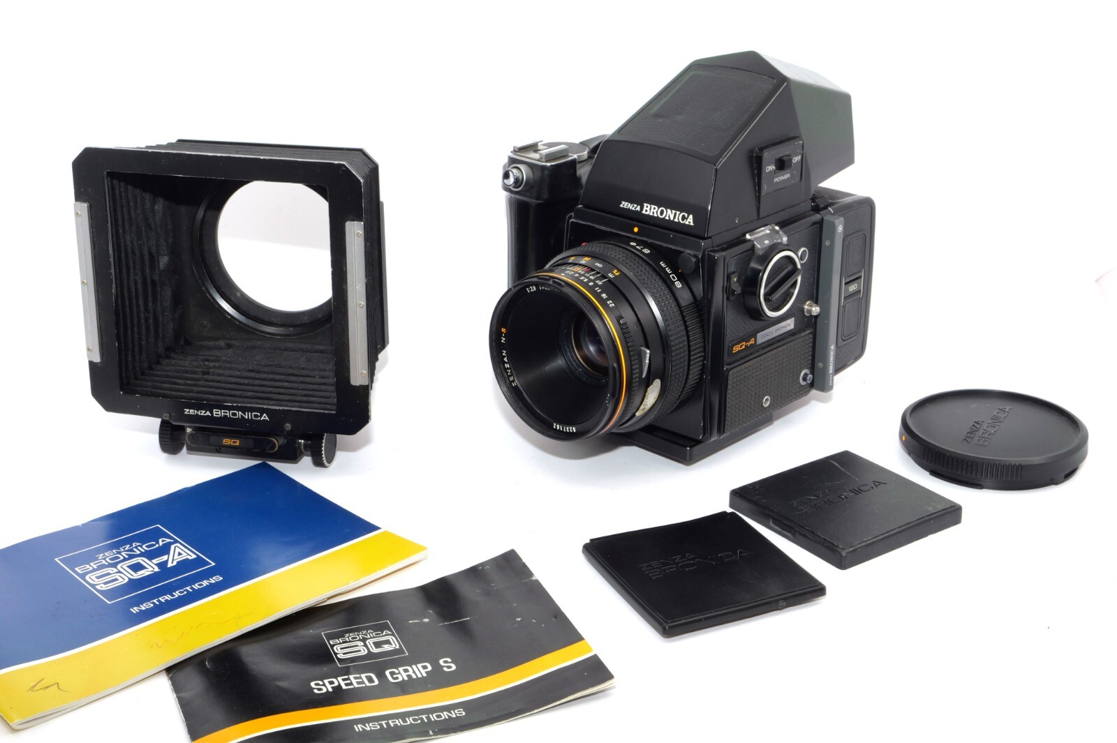 Zenza Bronica SQ-A w/80mm F2.8, AE Prism Finder, 120 Back