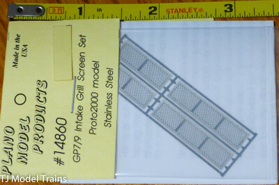 Plano HO #14860 GP7/9 Intake Grill Screen Set Proto2000 model Stainless Steel
