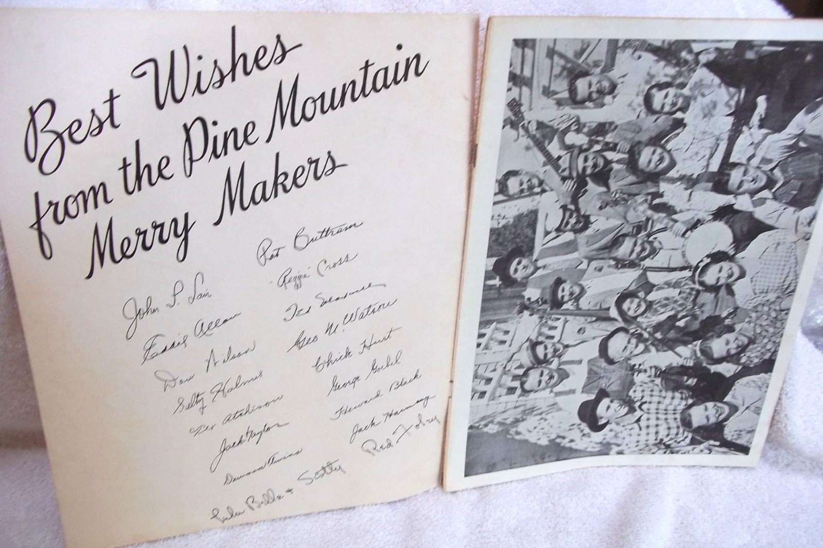 Pine Mountain Merrymakers 1935 Bluegrass sheet music book + Photo