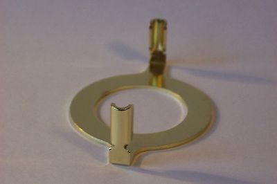 BRASS PLATED HARP BASE FOR BAKELITE SOCKETS WITH RING LAMP PART NEW 12774JB