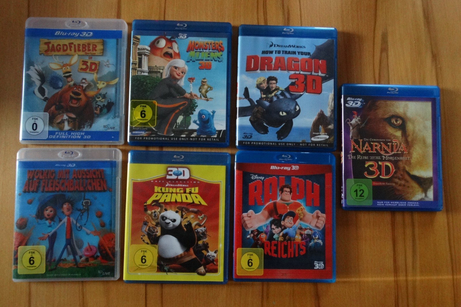 3D Blu-Ray Sammlungsauflösung 7 Filme aus Sammlung neuwertig