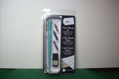 calligraphy set manuscript modern w/ink and 3 tips
