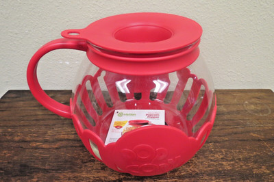 Ecolution Micro-Pop 3 Quart Microwave Popcorn Popper - Red New NWT 3 QT