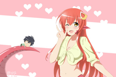 Anime monster musume no iru nichijou miia snake long  Custom Playmat Mat Pad