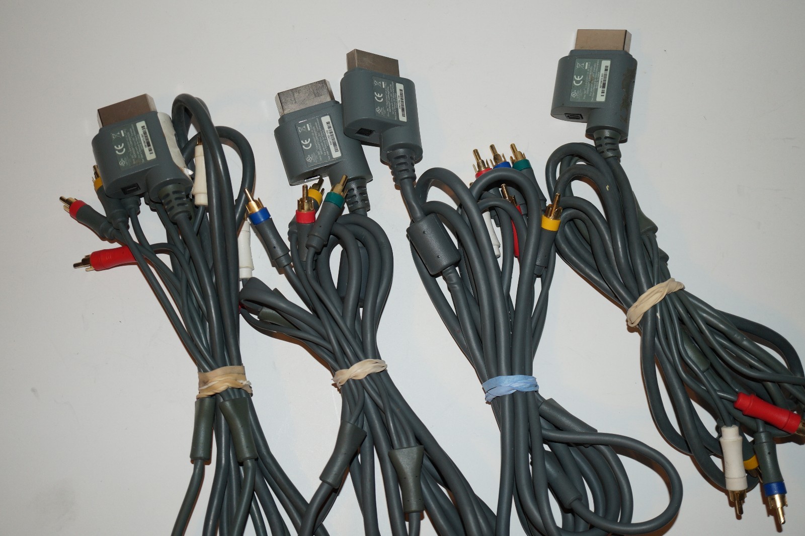 Microsoft Xbox 360 Lot: AV Cable Composite, Component, Power Cord, Optical Audio