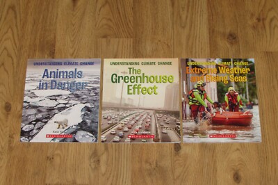 A True Book: Understanding Climate Change Series Books 1, 3 & 4 Scholastic Lot
