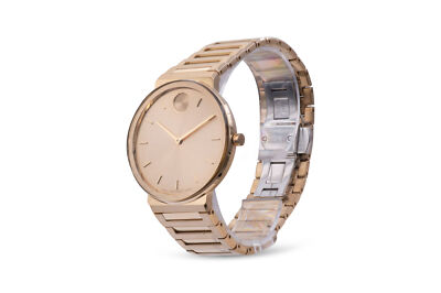 Pre-owned Movado Bold Horizon Gold-tone Unisex Watch 3601081
