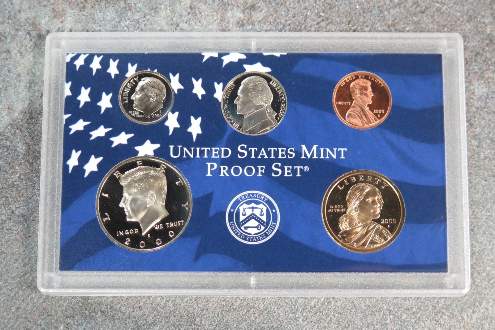 2000 S UNITED STATES US MINT 10 COIN CLAD PROOF SET