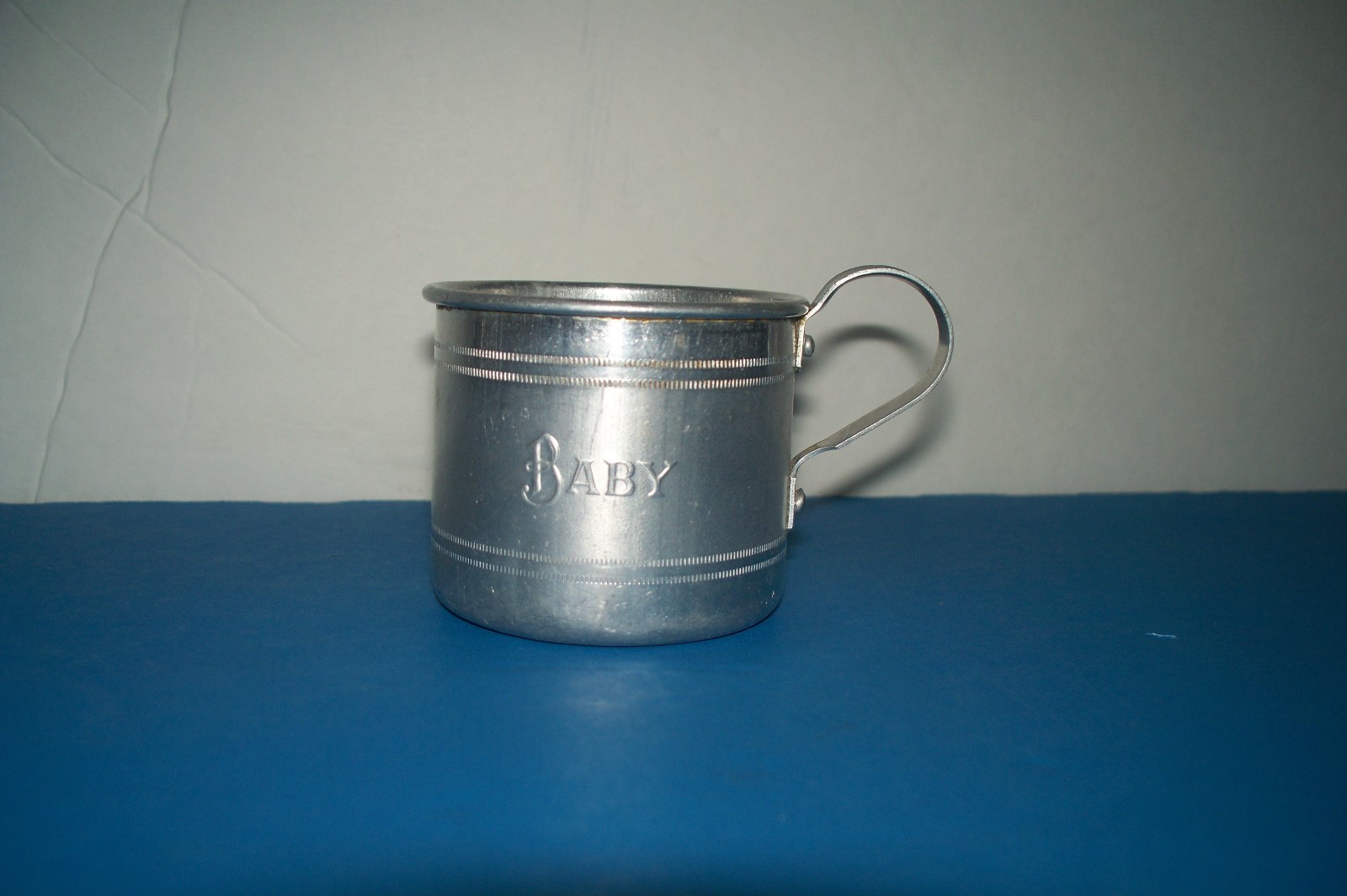 Antique Civil Era Swiss Embossed Baby Cup / Baby Collectible
