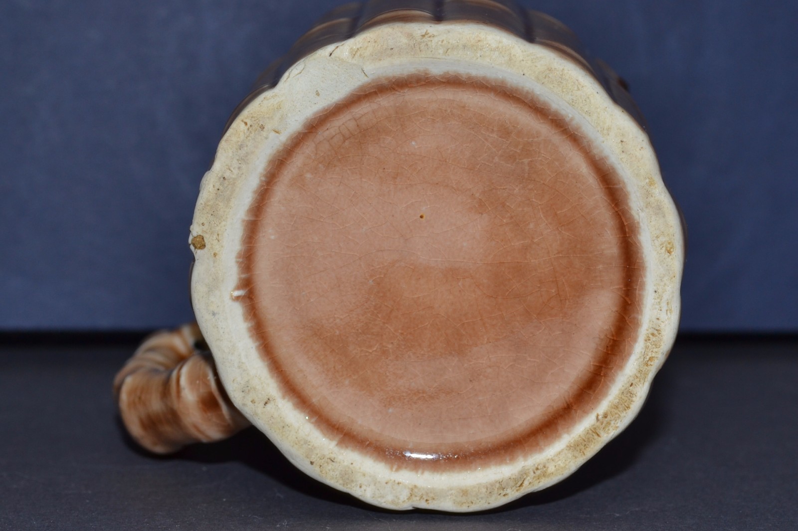 VINTAGE PORCELAIN BAMBOO LOOK COFFEE CUPS / MUGS SET OF 2