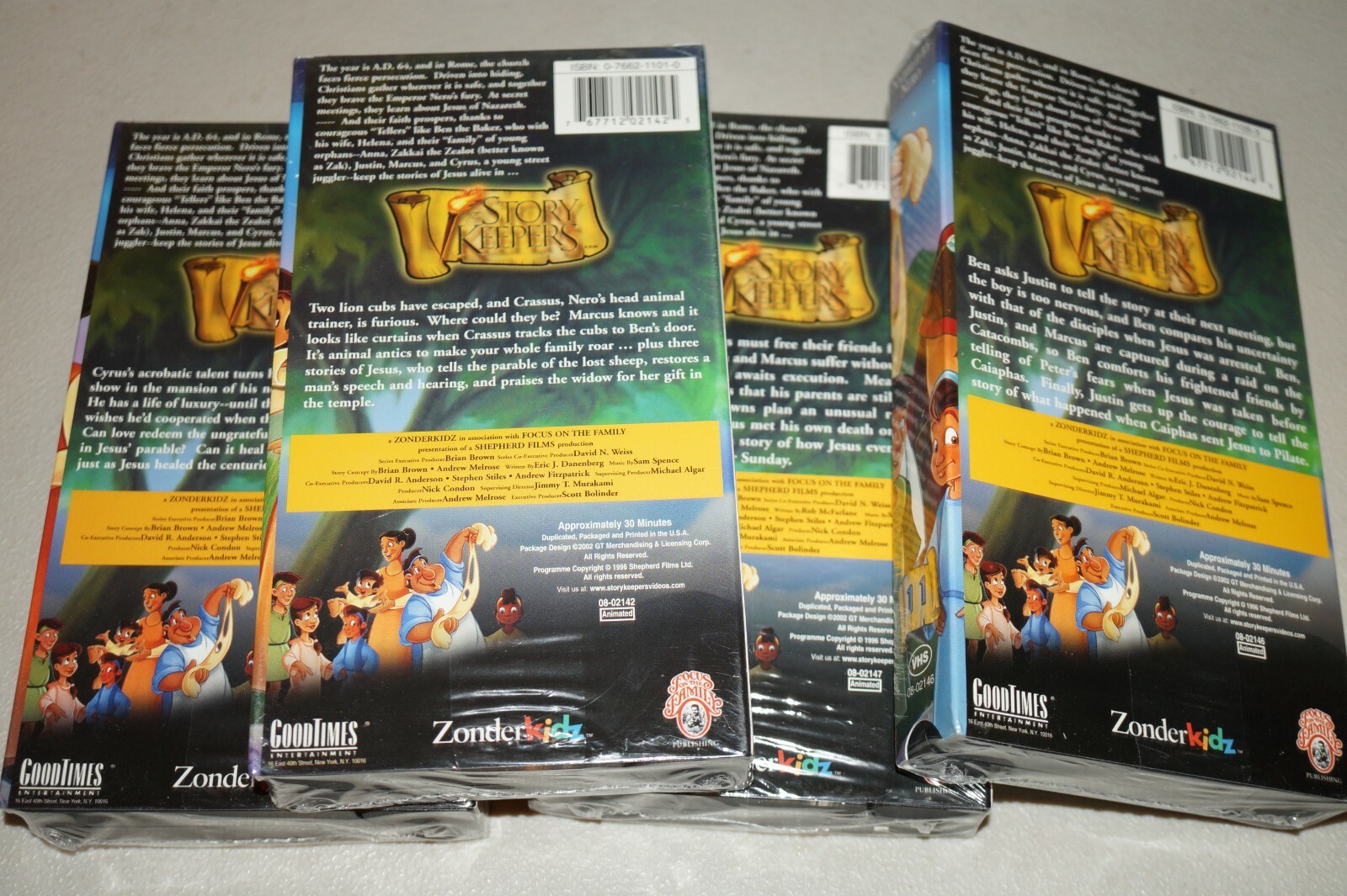 - Lot of 4 - The Story Keepers VHS Tapes by Focus on the Family Zonderkids