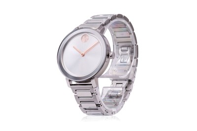 Pre-owned Movado Bold Evolution Silver Metallic Dial Ladies Watch 3600647