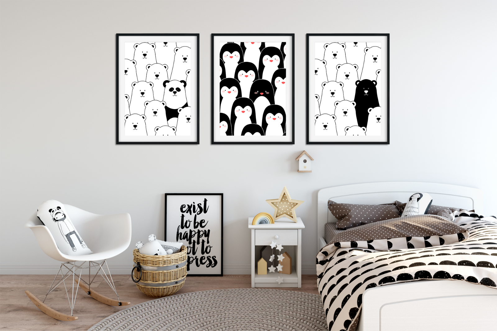 scandinavian baby room decor
