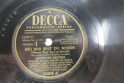 Andrews Sisters - DECCA 23605 - Bei Mir Bist Du Schon