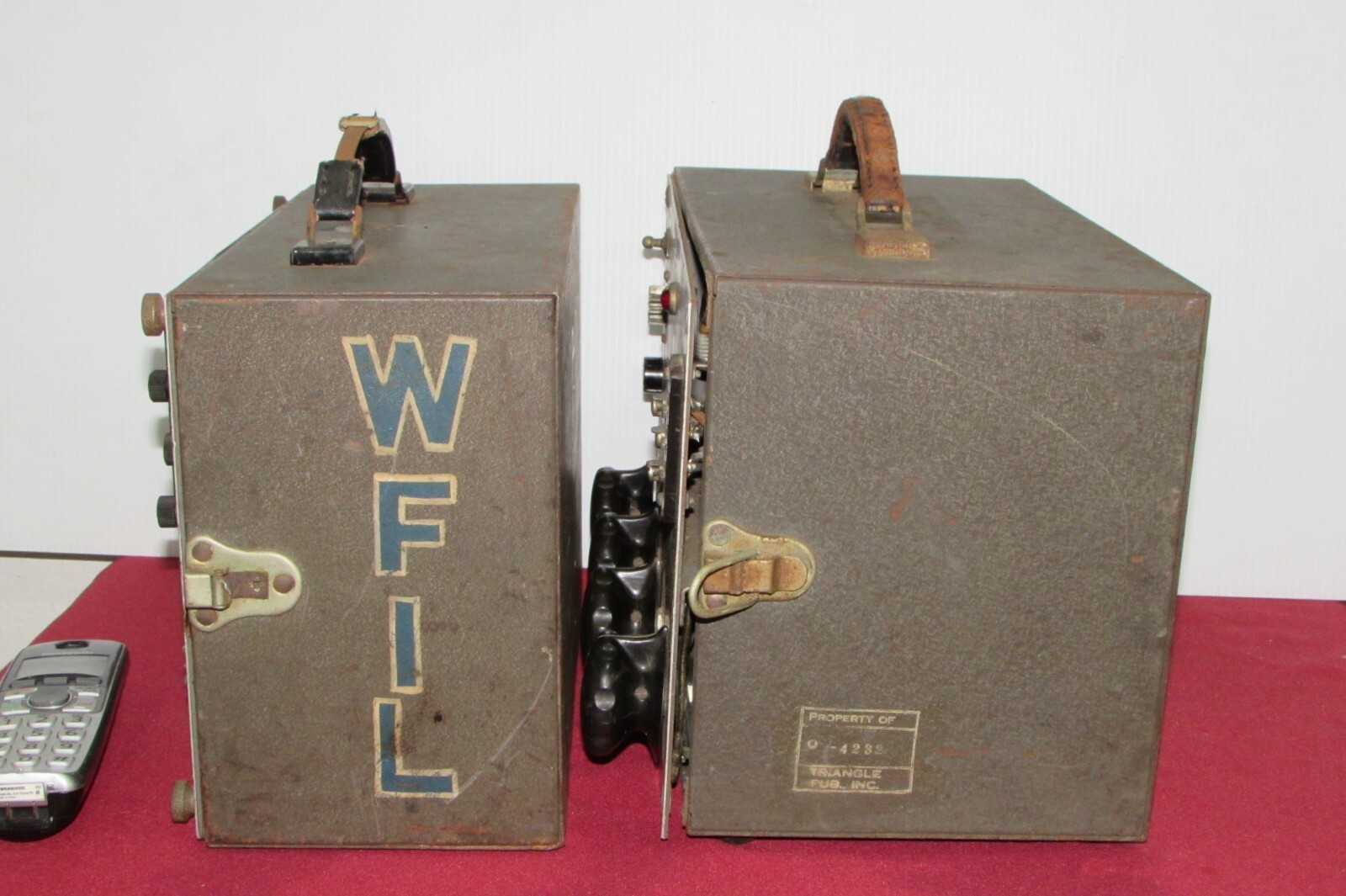 PAIR Vintage RCA OP6 OP7 Portable Tube Broadcast Mixer Amp / Preamp *UNTESTED*