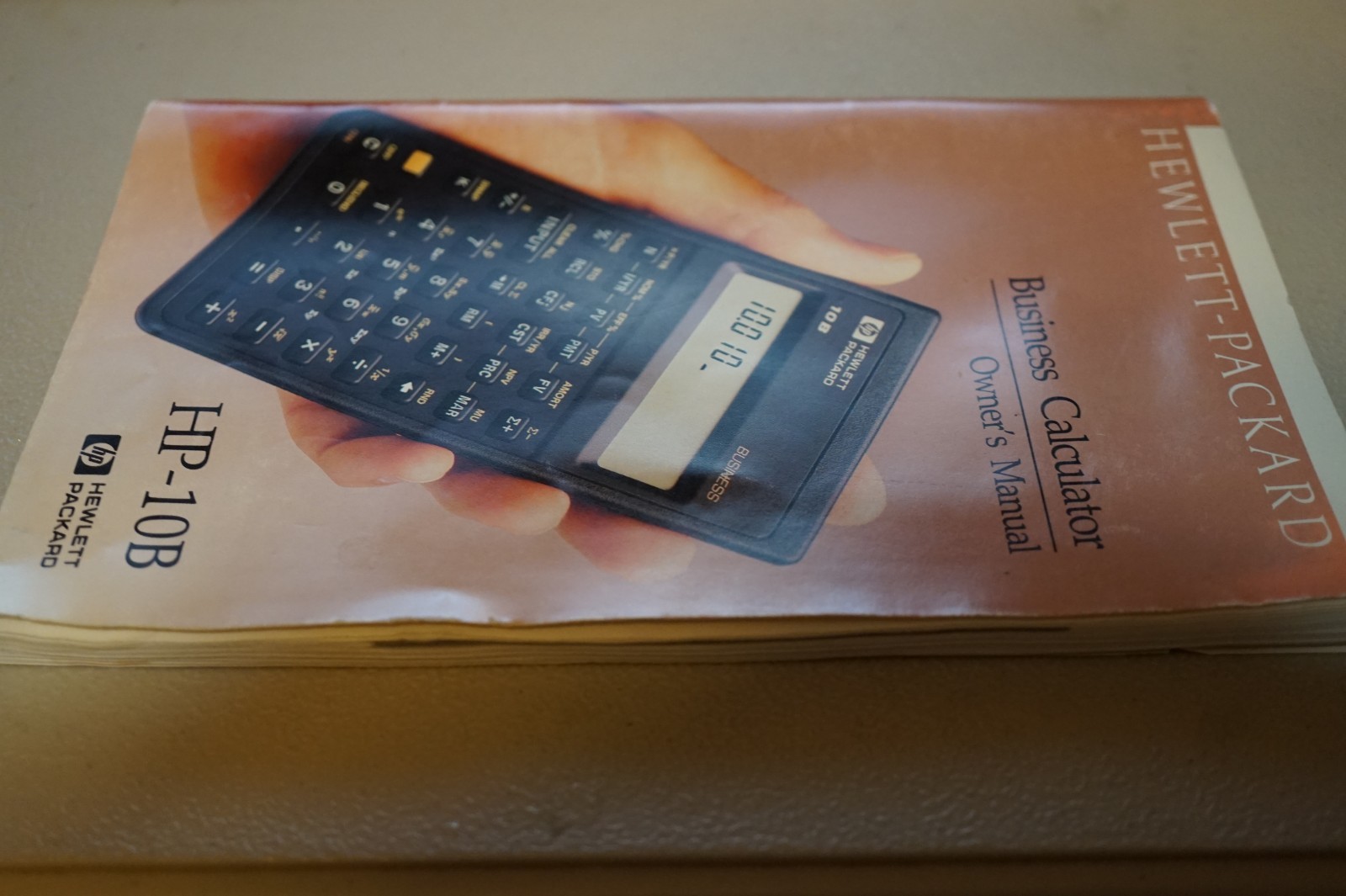 Owner's Manual Instructions for Hewlett Packard 10 B Business Calculator HP-10B