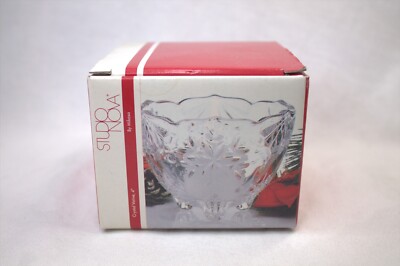 Mikasa studio nova snow medley  4 In Crystal Votive Candle Holder snow flakes