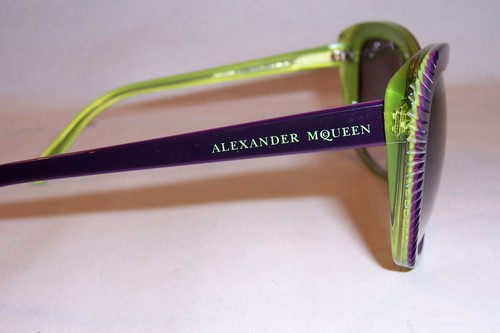 Pre-owned Alexander Mcqueen Sunglasses Amq 4178/s Violet Green/mauve Em0-j8 Authentic In Pink