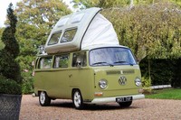 1968 Volkswagen T2 Early Bay Window Camper Van. Mango Green / Seagull Grey. Righ