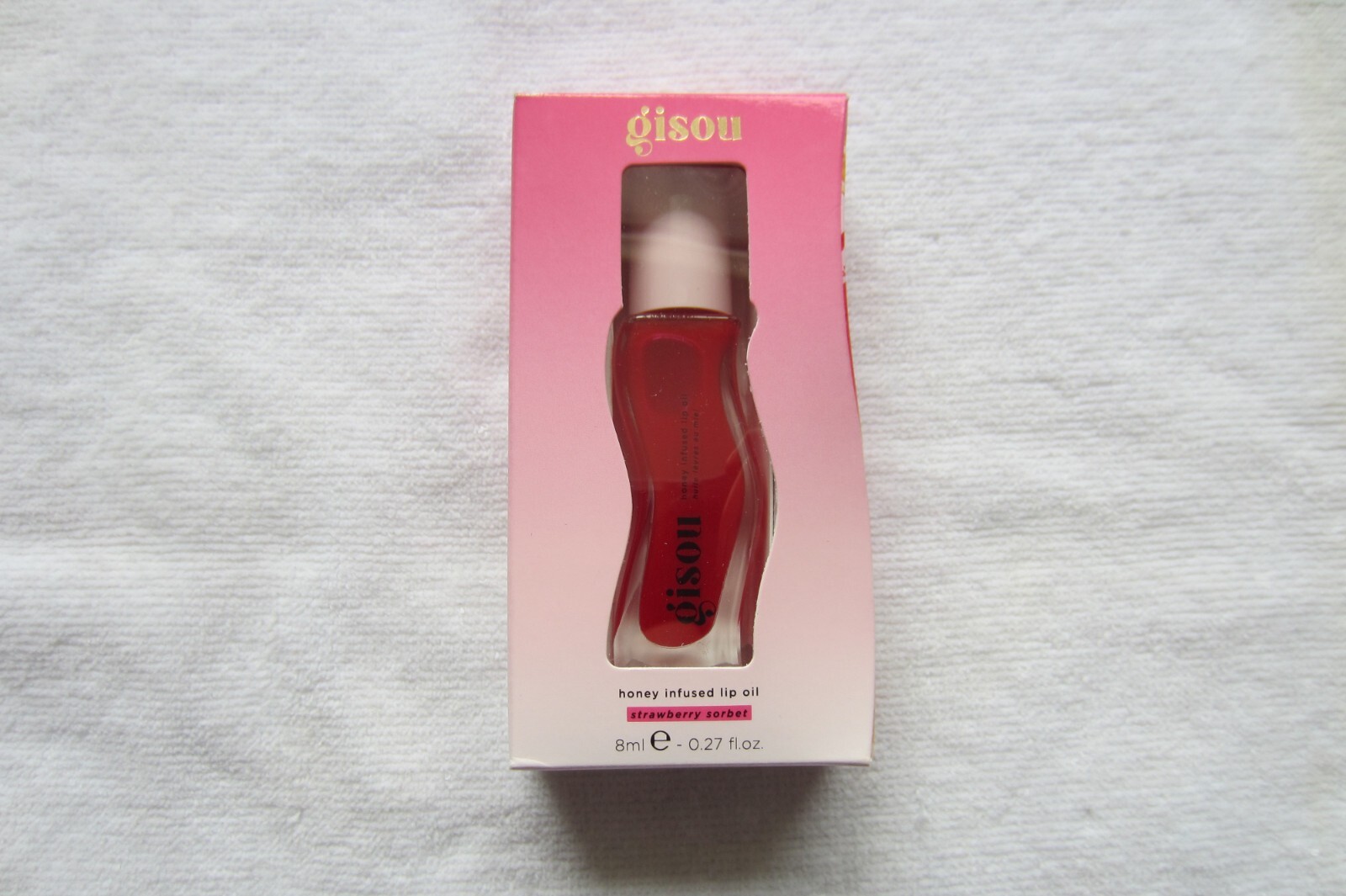 NIB Gisou Honey Infused Hydrating Lip Oil in STRAWBERRY