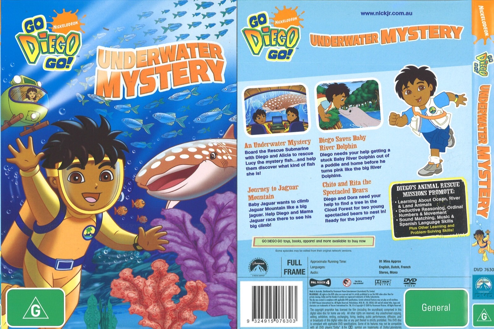 608 AA NEW SEALED DVD REGION 4 DIEGO UNDERWATER MYSTERY | eBay
