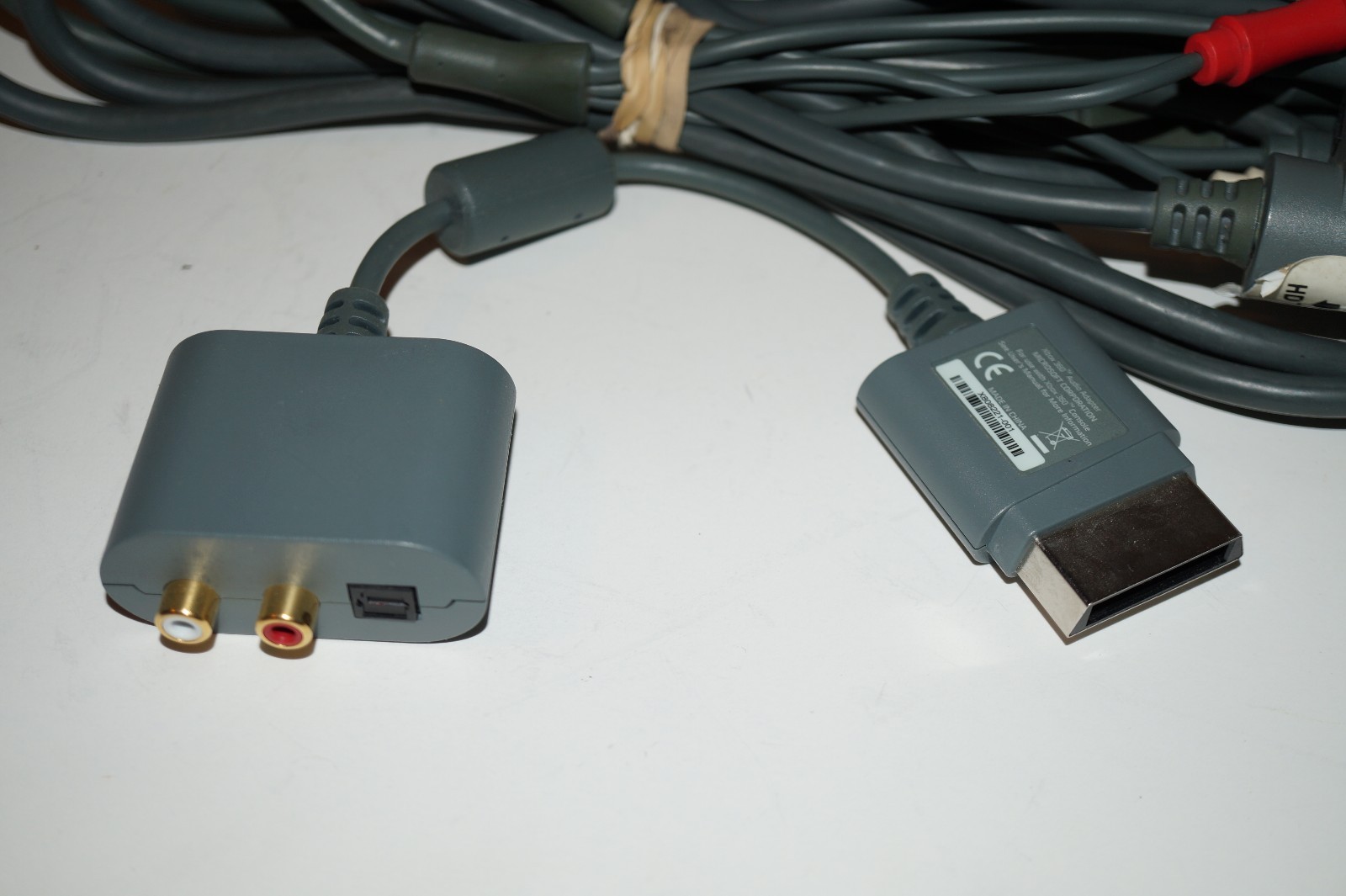 Microsoft Xbox 360 Lot: AV Cable Composite, Component, Power Cord, Optical Audio