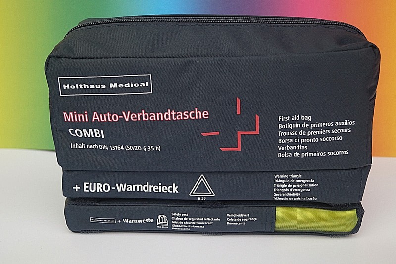 Kfz Verbandkasten 3in1 Neue Din Warnweste Warndreieck Din13164 Auto Maske06.2030