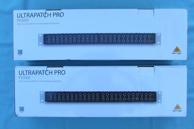 NEW Behringer **ULTRAPATCH PRO PX3000**48 Point Balanced Equip. Studio Patch Bay