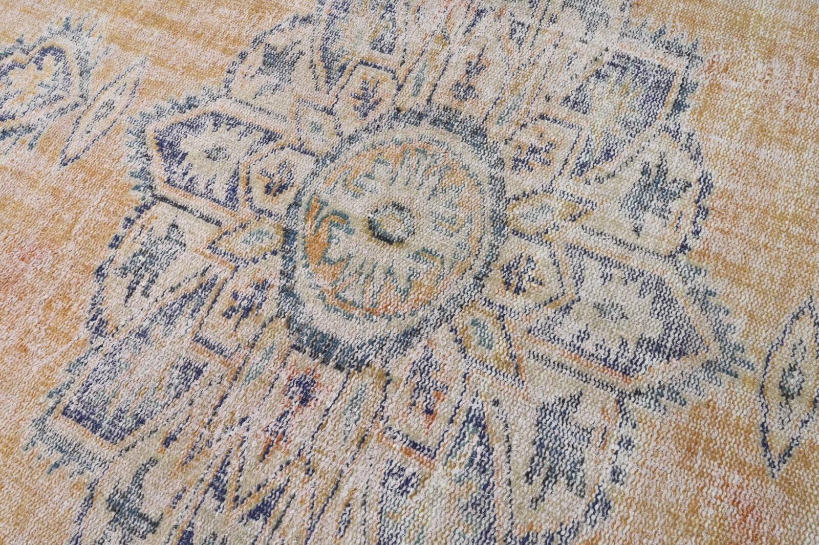 Oushak Turkish Vintage Rug 6x10 Kilim Rug Anatolian Handmade Boho Decor ORANGE