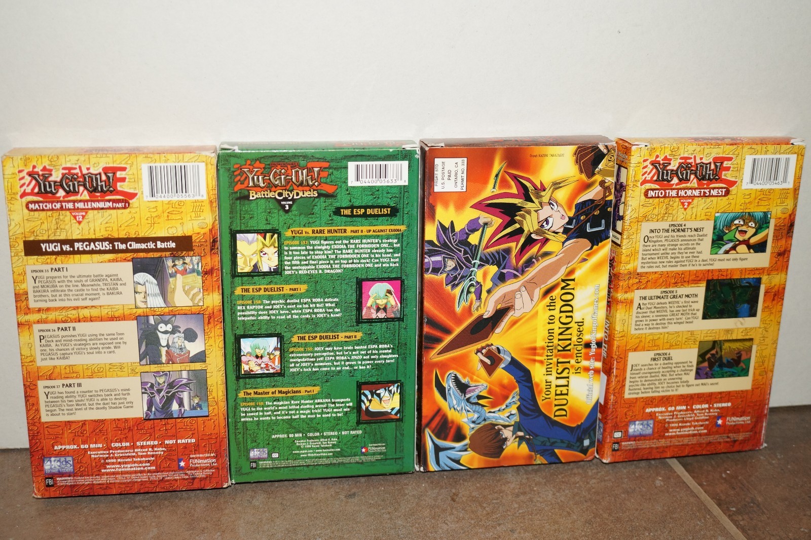 (Lot of 4) Yu-Gi-Oh! VHS Tapes: Promo Video, Match of Millennium, ESP Duelist
