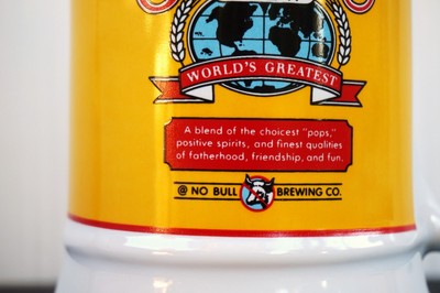 LARGE VTG Hallmark Big Daddys Brew Beer Mug Smile Stein Dad Gift Worlds Greatest