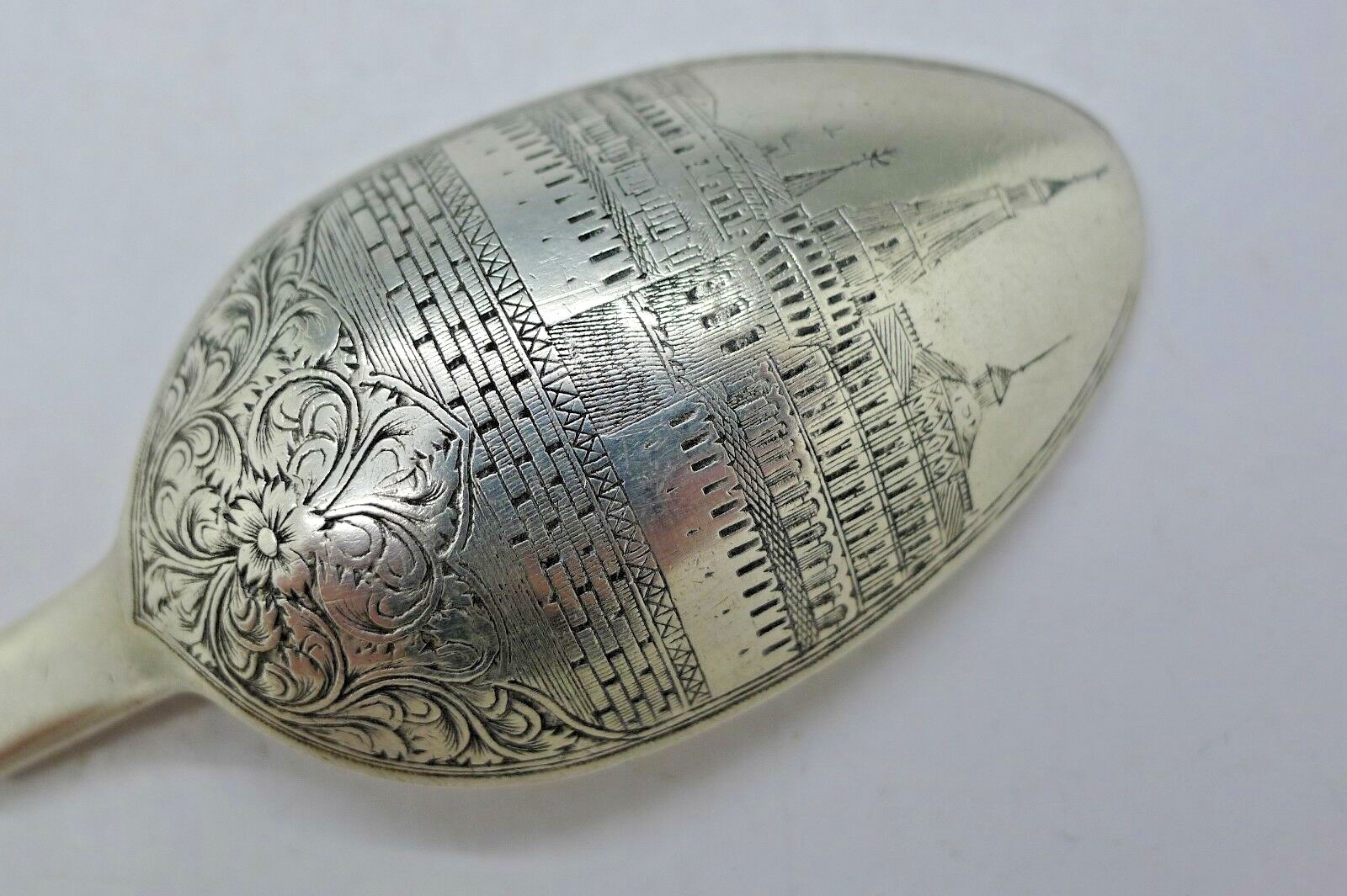 Russian RARE Silver Big Spoon Kremlin c.1887 V.Agafonov Moscow Ivan Yefimovich