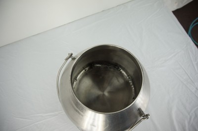 Vtg Stainless Steel Delaval Milk Can Bucket 5 Gallon Pail Farm Dairy Bail Handle