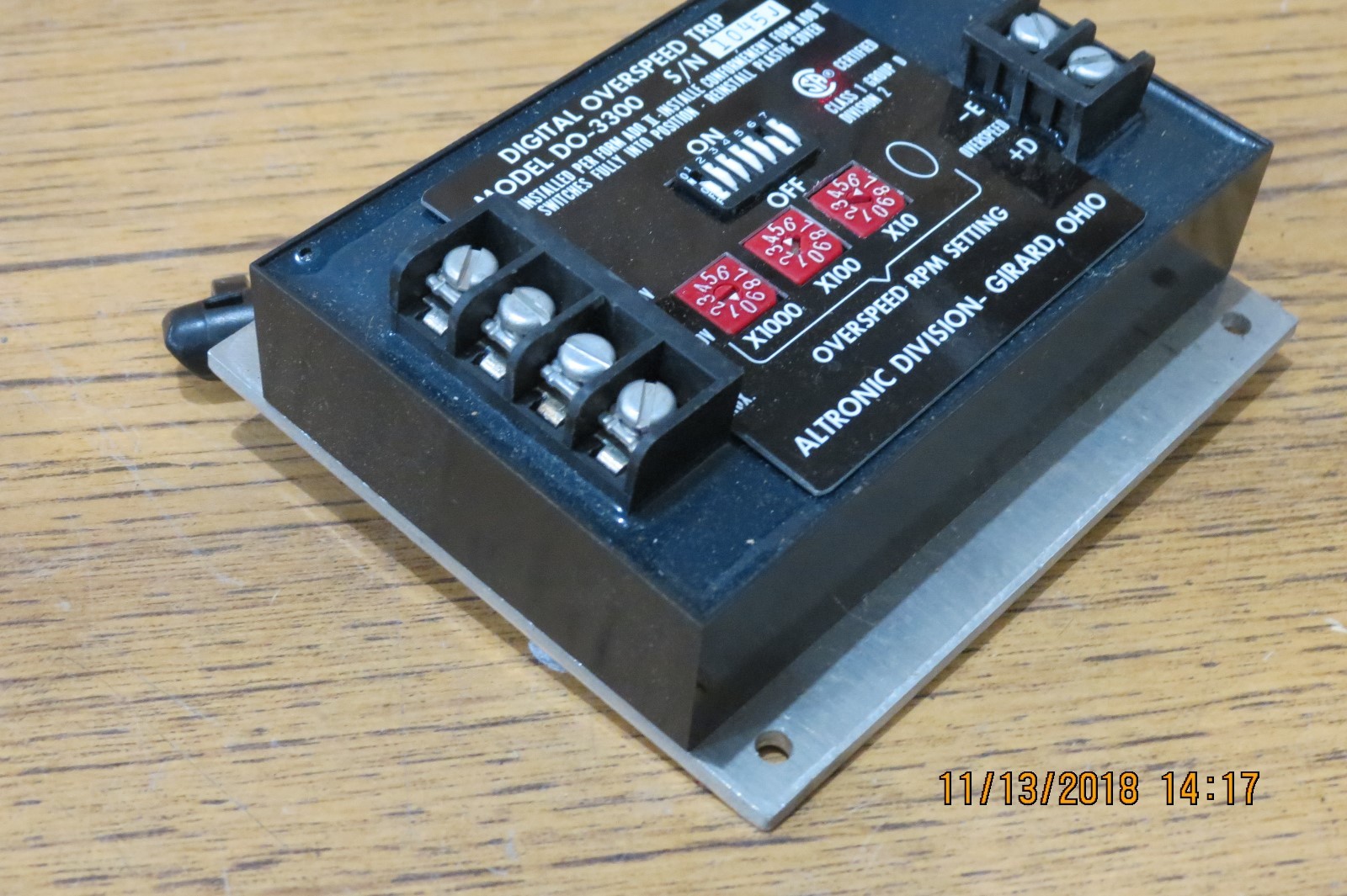 ALTRONIC DIGITEAL OVERSPEED TRIP