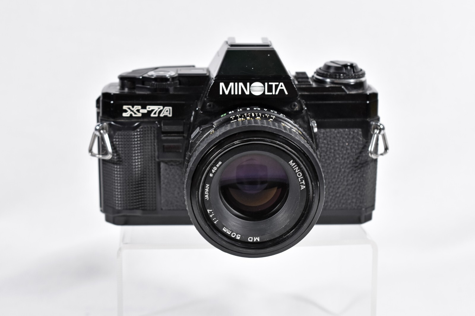 Minolta X7A 35mm Film SLR Camera W/ Minolta MD 50mm f/1.7 Lens + More